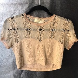 Lip Service Step In Time lace crop top